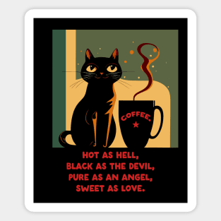 coffee lover - black as the devil Magnet